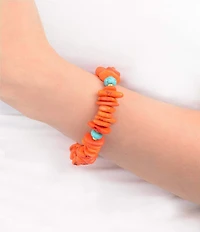 Barse Taos Genuine Stone Beaded Stretch Bracelet