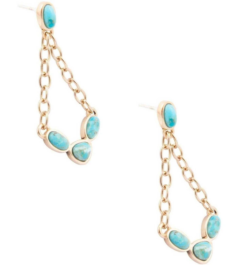 Barse Albuquerque Genuine Turquoise Chandelier Earrings
