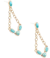Barse Albuquerque Genuine Turquoise Chandelier Earrings