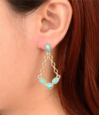 Barse Albuquerque Genuine Turquoise Chandelier Earrings