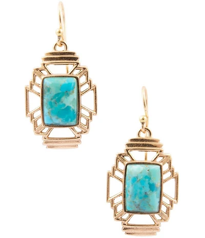 Barse Mojave Genuine Turquoise Drop Earrings