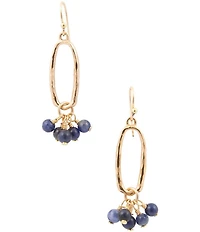 Barse Golden and Sodalite Amelia Drop Earrings