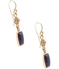 Barse Golden and Sodalite Regalia Drop Earrings