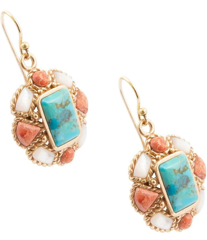 Barse Mesa Genuine Stone Drop Earrings