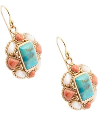 Barse Mesa Genuine Stone Drop Earrings