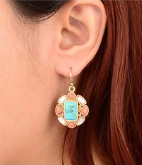 Barse Mesa Genuine Stone Drop Earrings