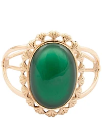 Barse Green Onyx Forest Ember Statement Cuff Bracelet