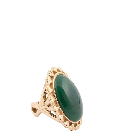 Barse Green Onyx Forest Ember Statement Ring