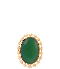 Barse Green Onyx Forest Ember Statement Ring