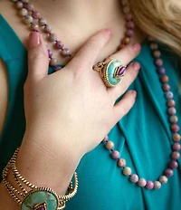 Barse Impression Jasper Endless Beaded Long Strand Necklace
