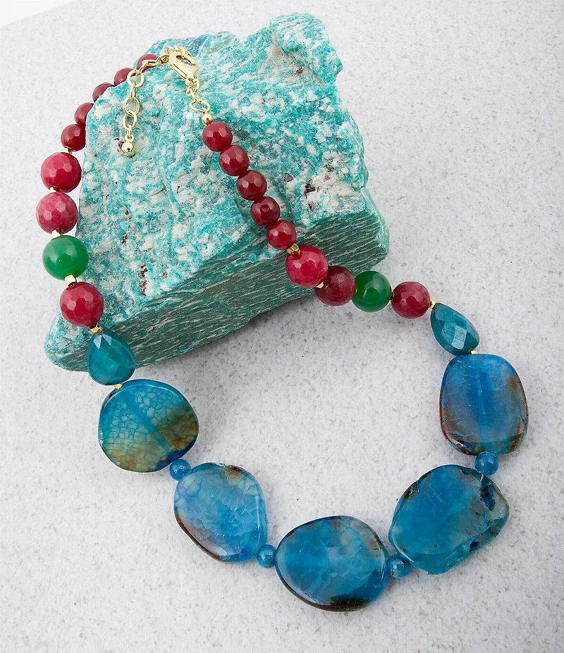 Barse Jade Agate Collar Necklace