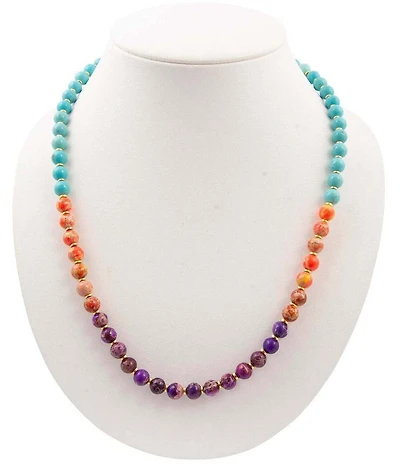 Barse Marrakech Genuine Stone Beaded Necklace