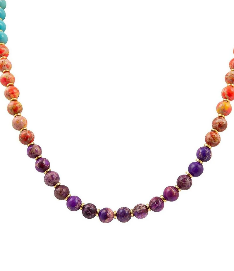 Barse Marrakech Genuine Stone Beaded Necklace
