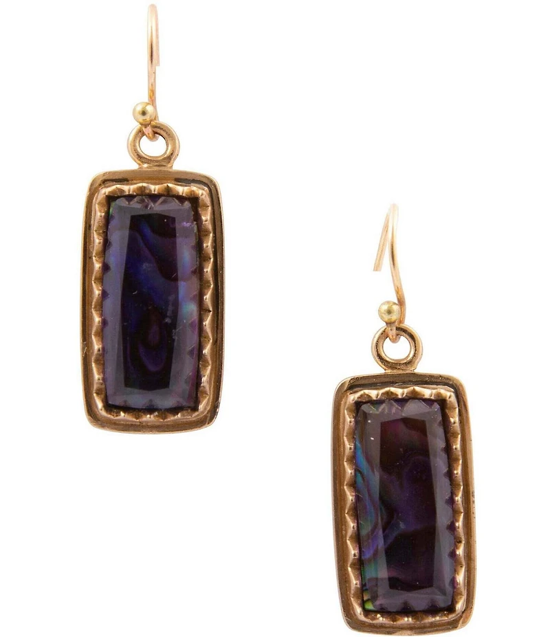 Barse Moonlit Tide Abalone Drop Earrings