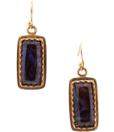 Barse Moonlit Tide Abalone Drop Earrings