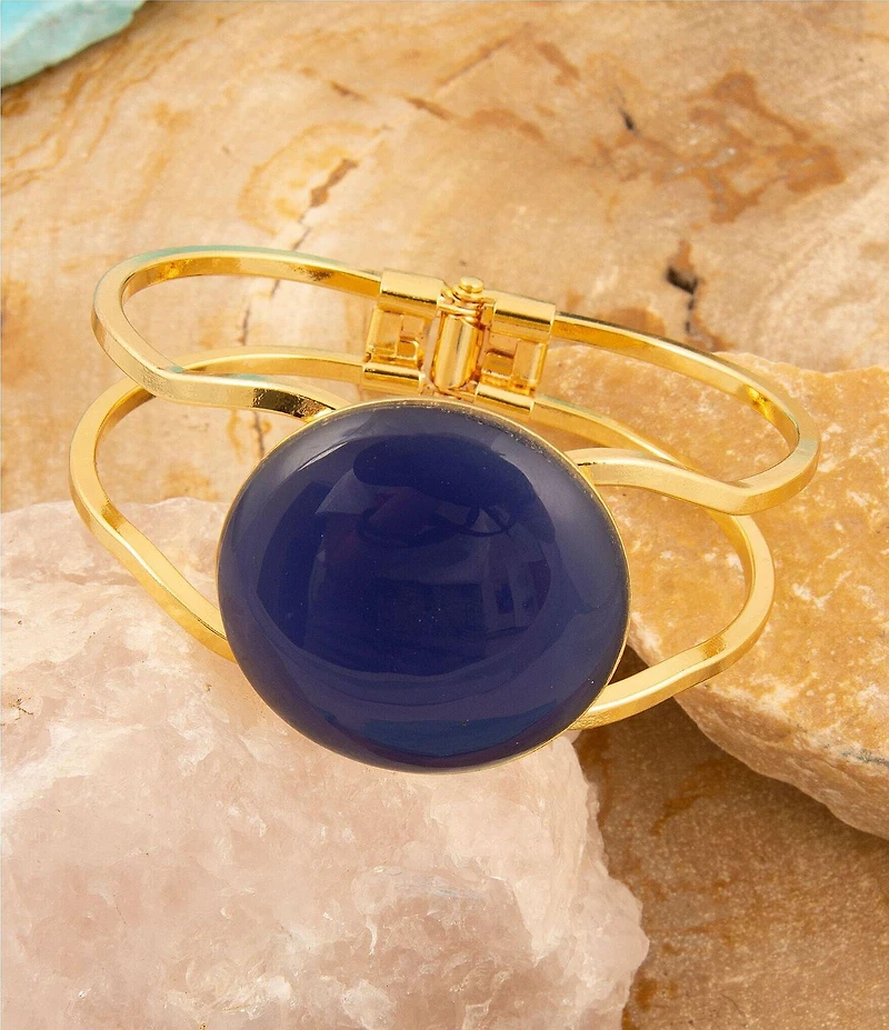 Barse New Haven Blue Agate Bangle Bracelet