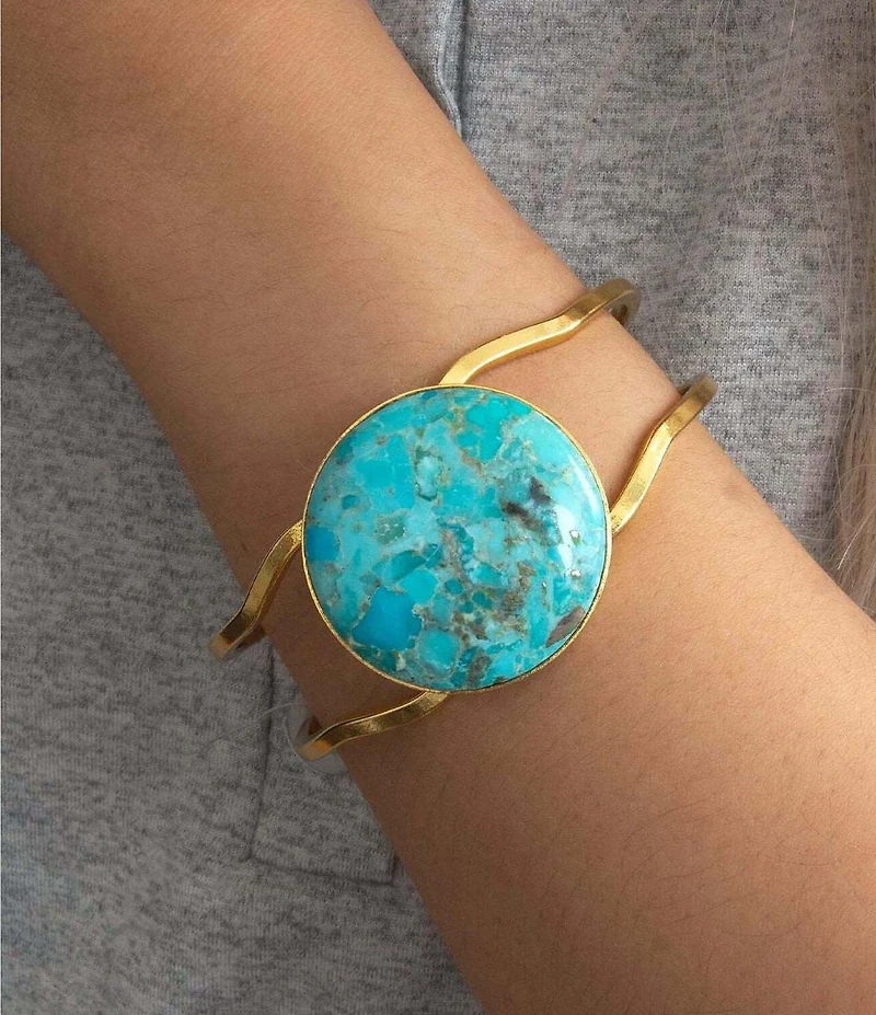 Barse New Haven Turquoise Magnesite Bangle Bracelet