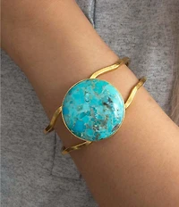 Barse New Haven Turquoise Magnesite Bangle Bracelet
