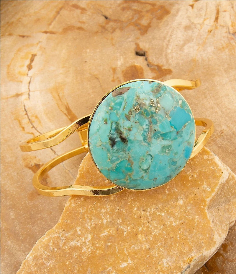 Barse New Haven Turquoise Magnesite Bangle Bracelet
