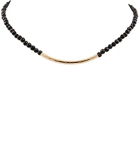 Barse Onyx Midnight Bar Collar Necklace