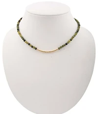 Barse Golden Bar Collar Necklace