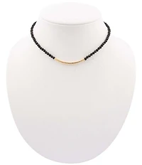 Barse Golden Bar Collar Necklace