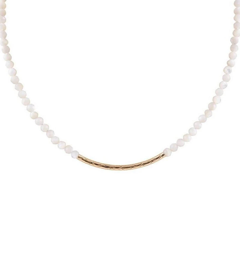 Barse Golden Bar Collar Necklace