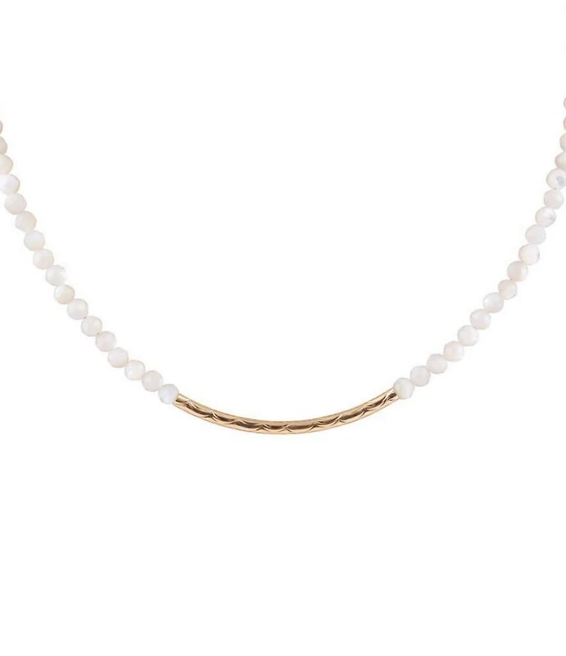 Barse Golden Bar Collar Necklace