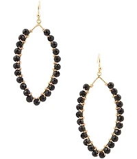 Barse Tear Drop Golden Loop Earrings