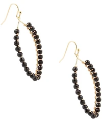 Barse Tear Drop Golden Loop Earrings