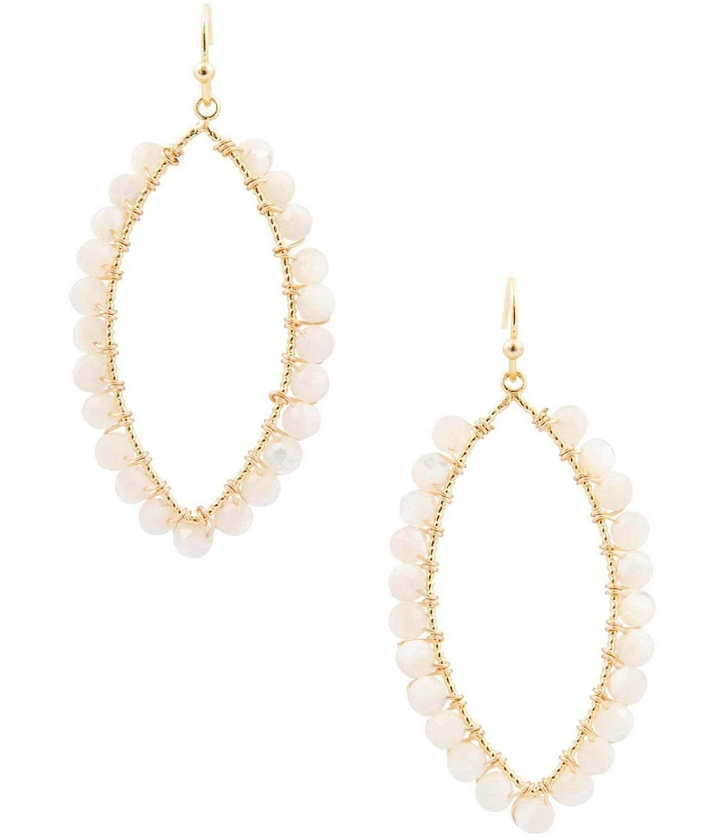 Barse Tear Drop Golden Loop Earrings