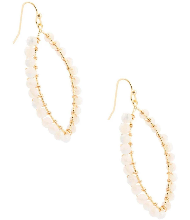 Barse Tear Drop Golden Loop Earrings
