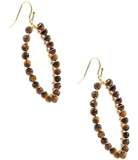 Barse Tear Drop Golden Loop Earrings