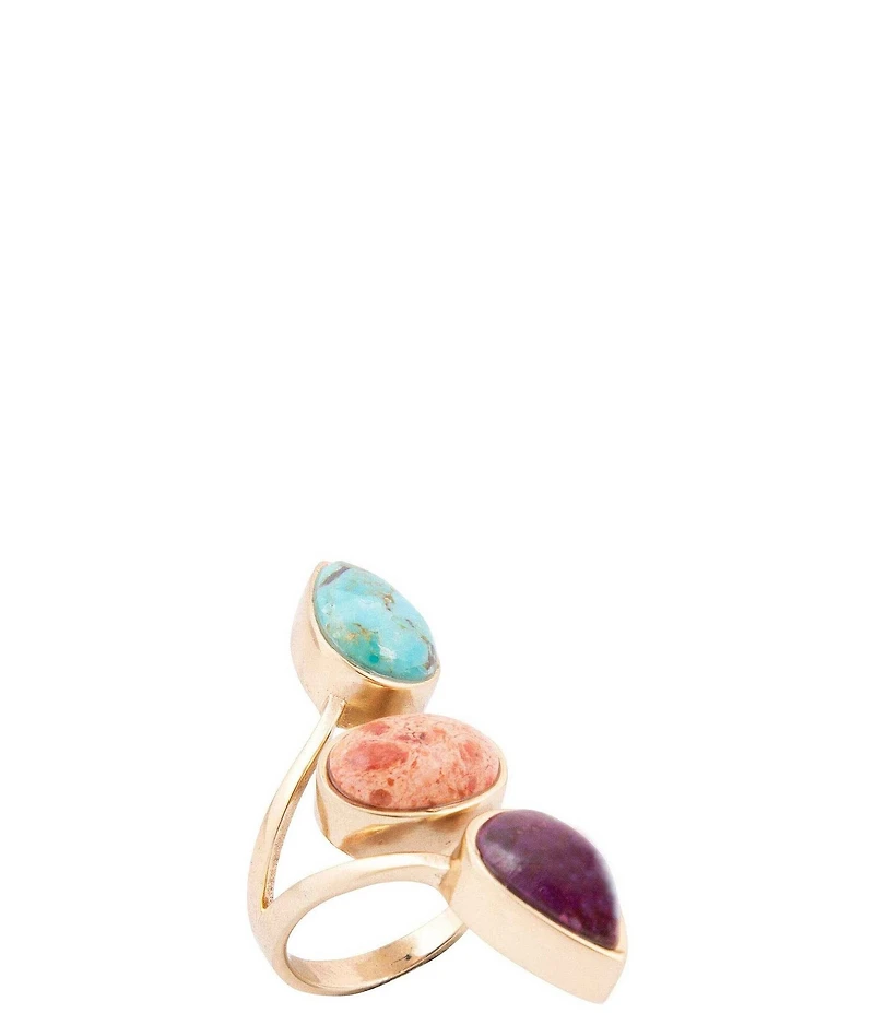 Barse Painted Desert Genuine Stone Statement Ring