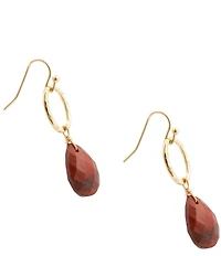Barse Red Jasper Pretty Drop Earrings