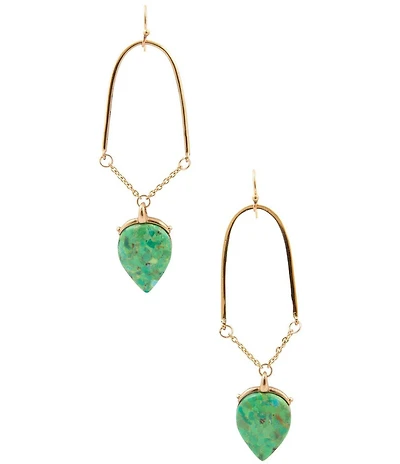 Barse Rowen Turquoise Statement Drop Earrings