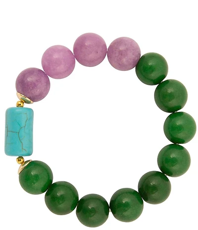Barse Seville Genuine Stone Chunky Stretch Bracelet