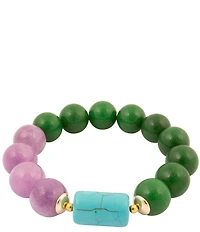 Barse Seville Genuine Stone Chunky Stretch Bracelet