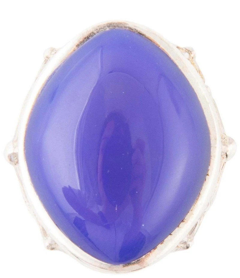 Barse Regatta Blue Agate and Sterling Silver Ring