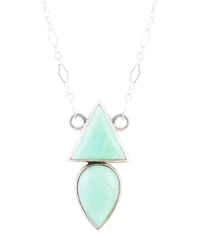 Barse Lahana Green Chrysoprase and Sterling Silver Necklace