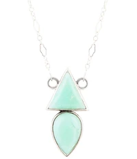 Barse Lahana Green Chrysoprase and Sterling Silver Necklace