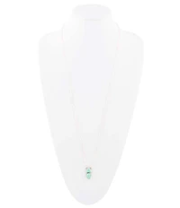 Barse Lahana Green Chrysoprase and Sterling Silver Necklace