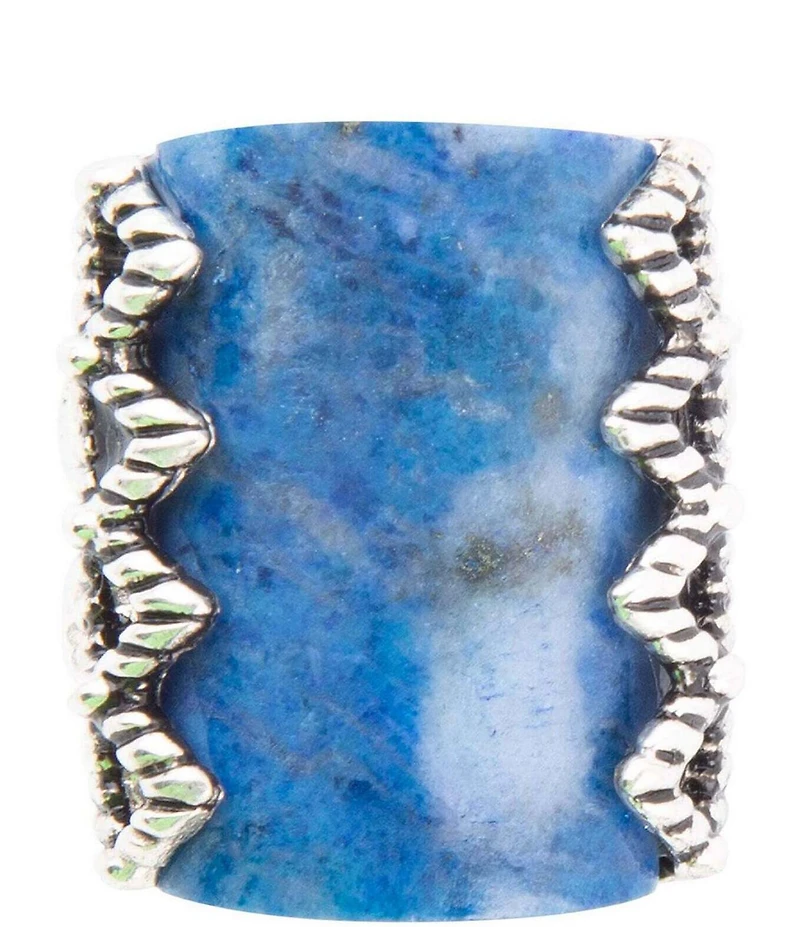 Barse Blue Lapis Slice and Sterling Silver Ring