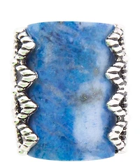Barse Blue Lapis Slice and Sterling Silver Ring