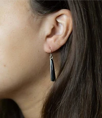 Barse Line Black Onyx Sterling Silver Drop Earrings