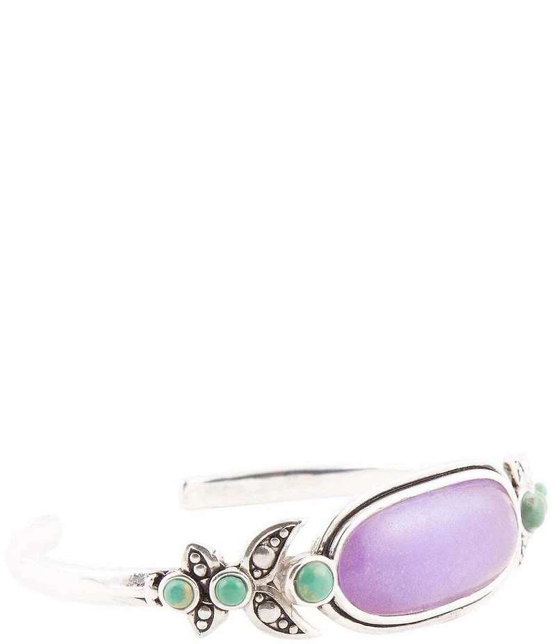 Barse Emile Purple Quartz Sterling Silver Cuff Bracelet