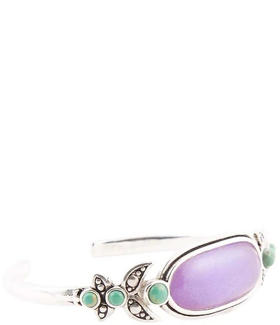 Barse Emile Purple Quartz Sterling Silver Cuff Bracelet