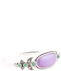 Barse Emile Purple Quartz Sterling Silver Cuff Bracelet