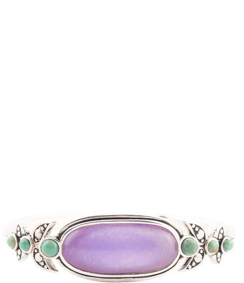 Barse Emile Purple Quartz Sterling Silver Cuff Bracelet
