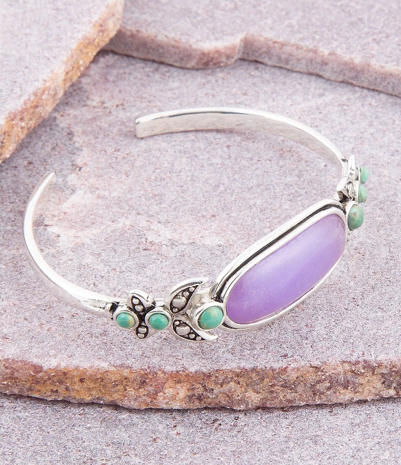 Barse Emile Purple Quartz Sterling Silver Cuff Bracelet